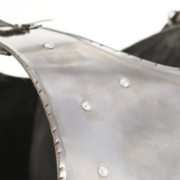 vidaXL Ritter-Kostüm Mittelalterliche Ritter-Brustpanzer Kürass LARP Replik Silbern Stahl