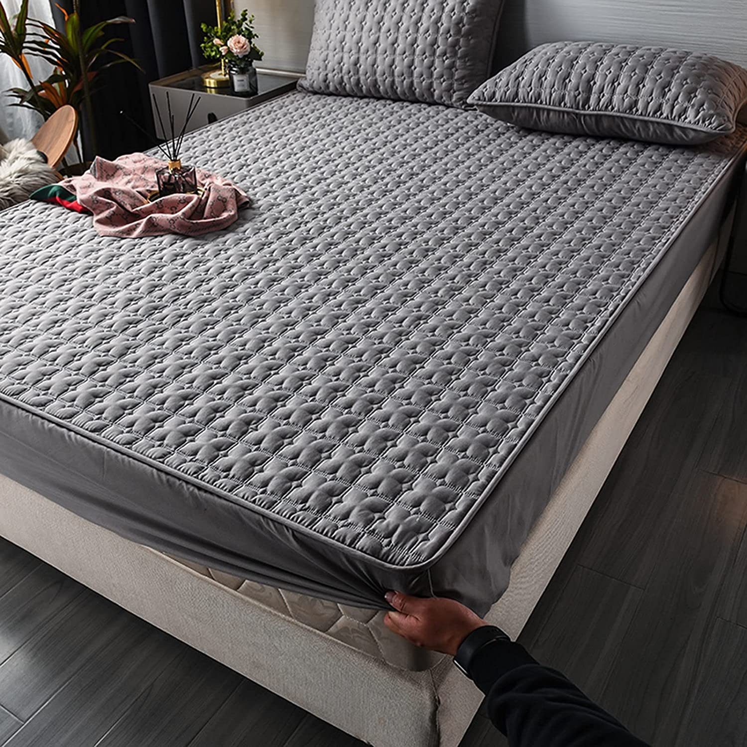 Matratzenauflage Matratzenauflage Baumwolle 90x200cm,140x200cm,180x200cm wohnTRAUM24, Atmungsaktiv Matratzenschoner, Allergiker Matratzenschutz,Waschbar