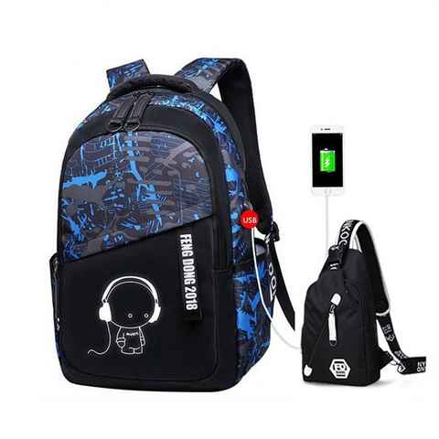 autolock Schulrucksack Schulrucksack, Schulranzen-Set (Schulranzen + kleiner Schulranzen)