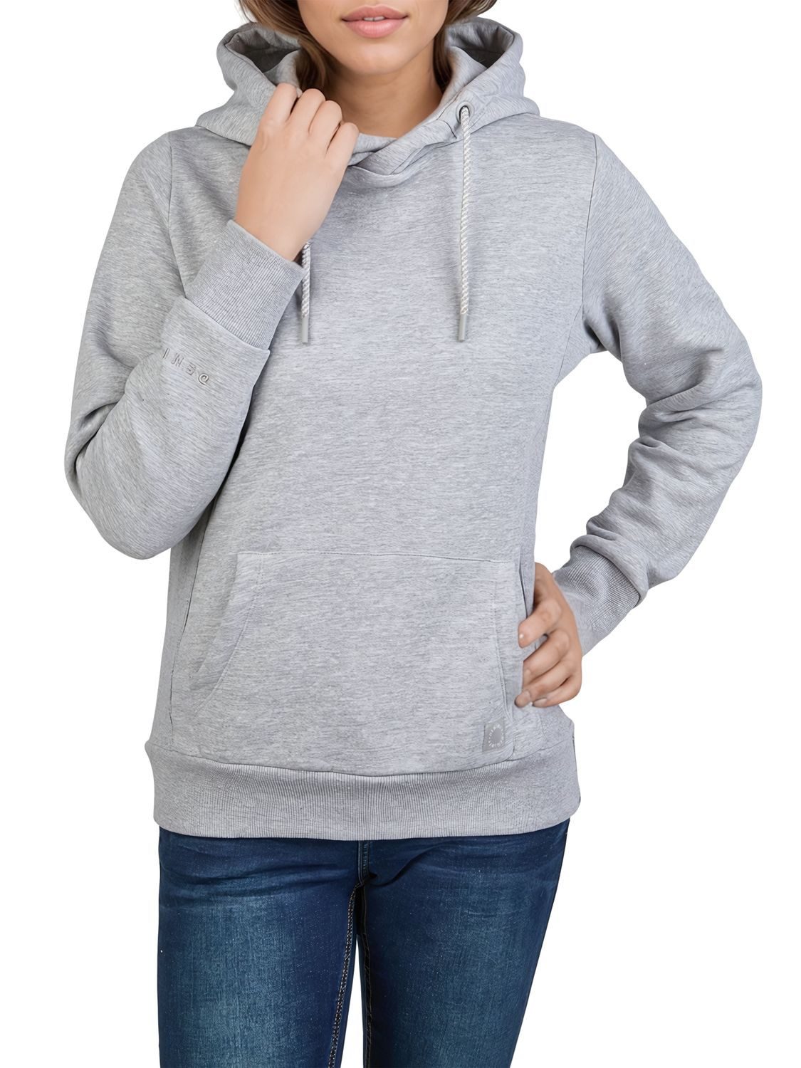 DENIMFY Kapuzenpullover Damen Hoodie DFEmma Regular Fit Longsleeve Sweatshirt mit Kängurutasche