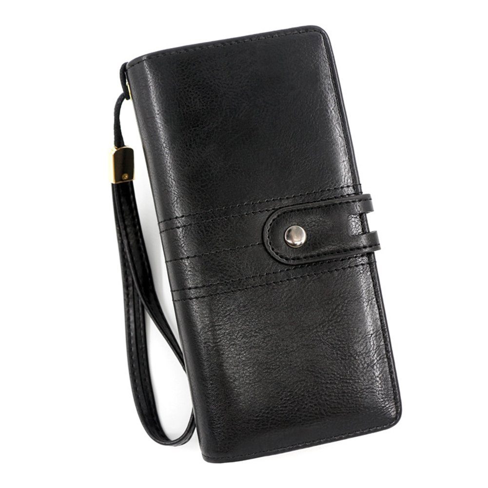 Blusmart Geldbörse Personalisierte Reißverschluss-Clutch Schnalle, Geldbörse, Handtasche, Unterarmtasche black