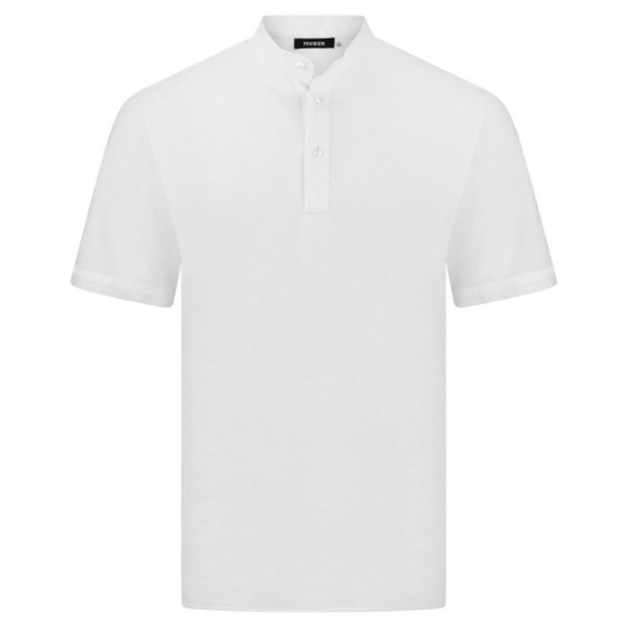 Huber Hemden Poloshirt HU-0201 Pikee-Shirt Stehkragen Kurzarm Comfort Fit weiter Schnitt Made in EU