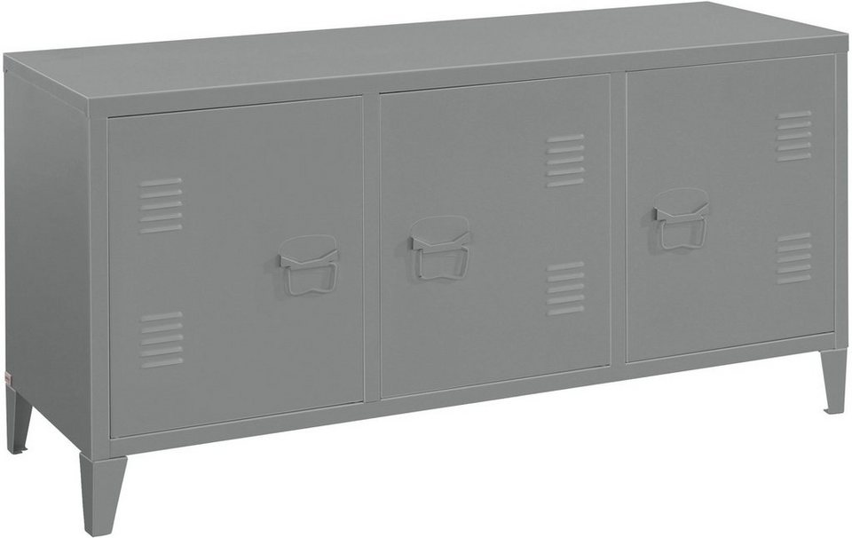 andas Lowboard Jensjorg, Lowboard aus Metall, 1 x Einlegeboden hinter der  Tür, Breite 120 cm