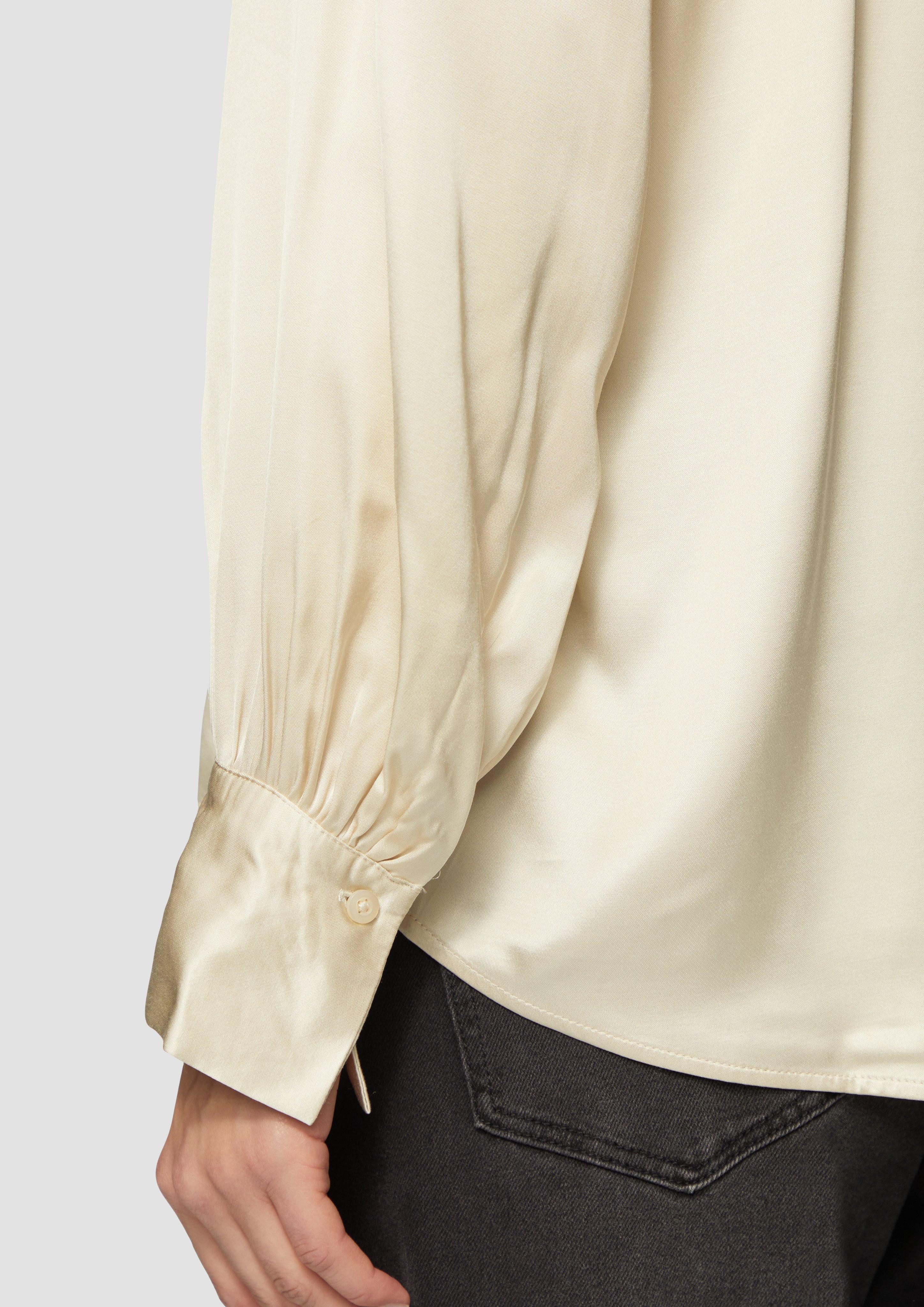 s.Oliver Langarmbluse Satinbluse im Relaxed Fit günstig online kaufen