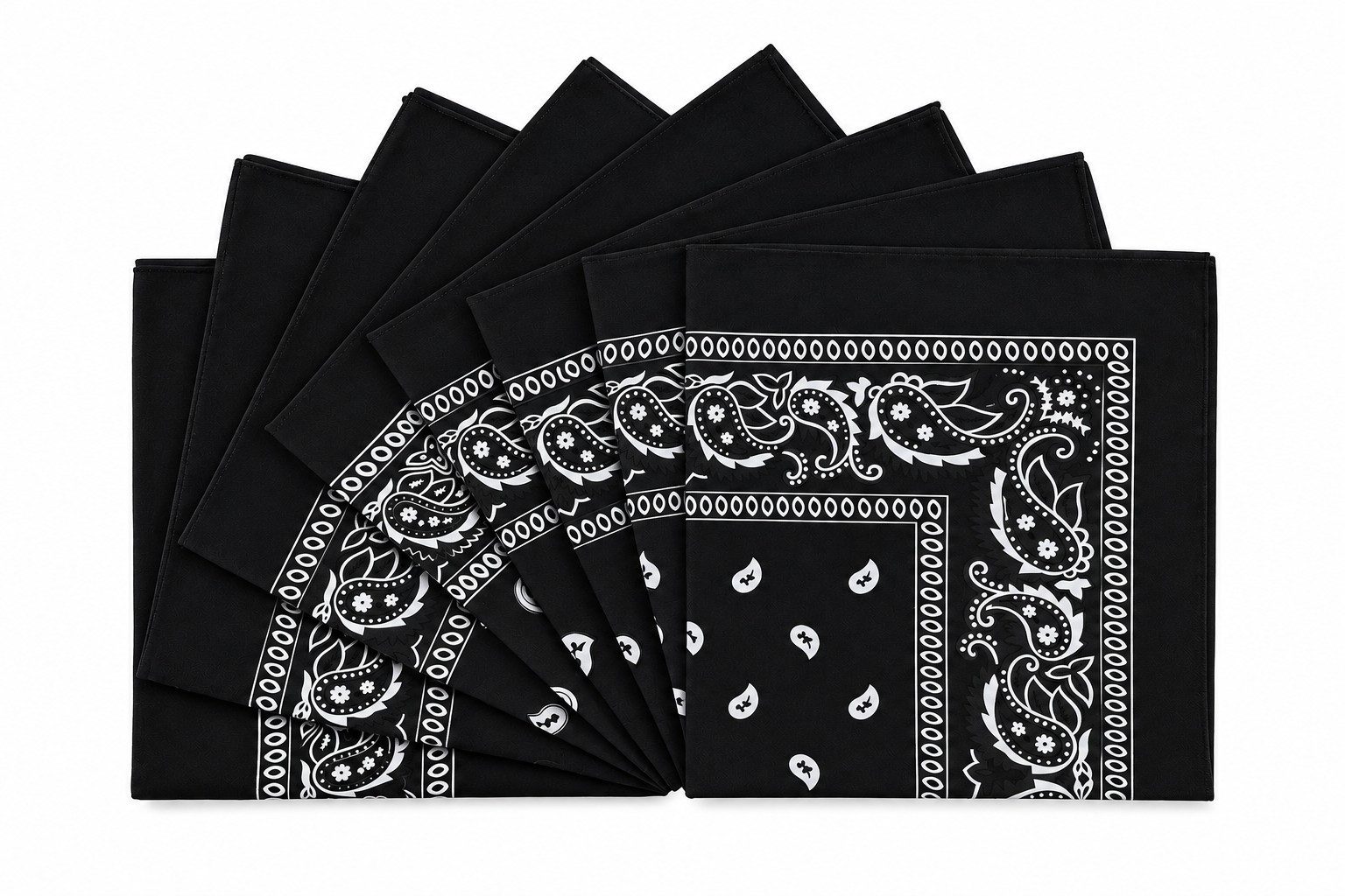 Cassandra Accessoires Bandana Tuch aus Baumwolle, (8-St), - Klassisches Paisley Halstuch, Kopftuch, Accessoire