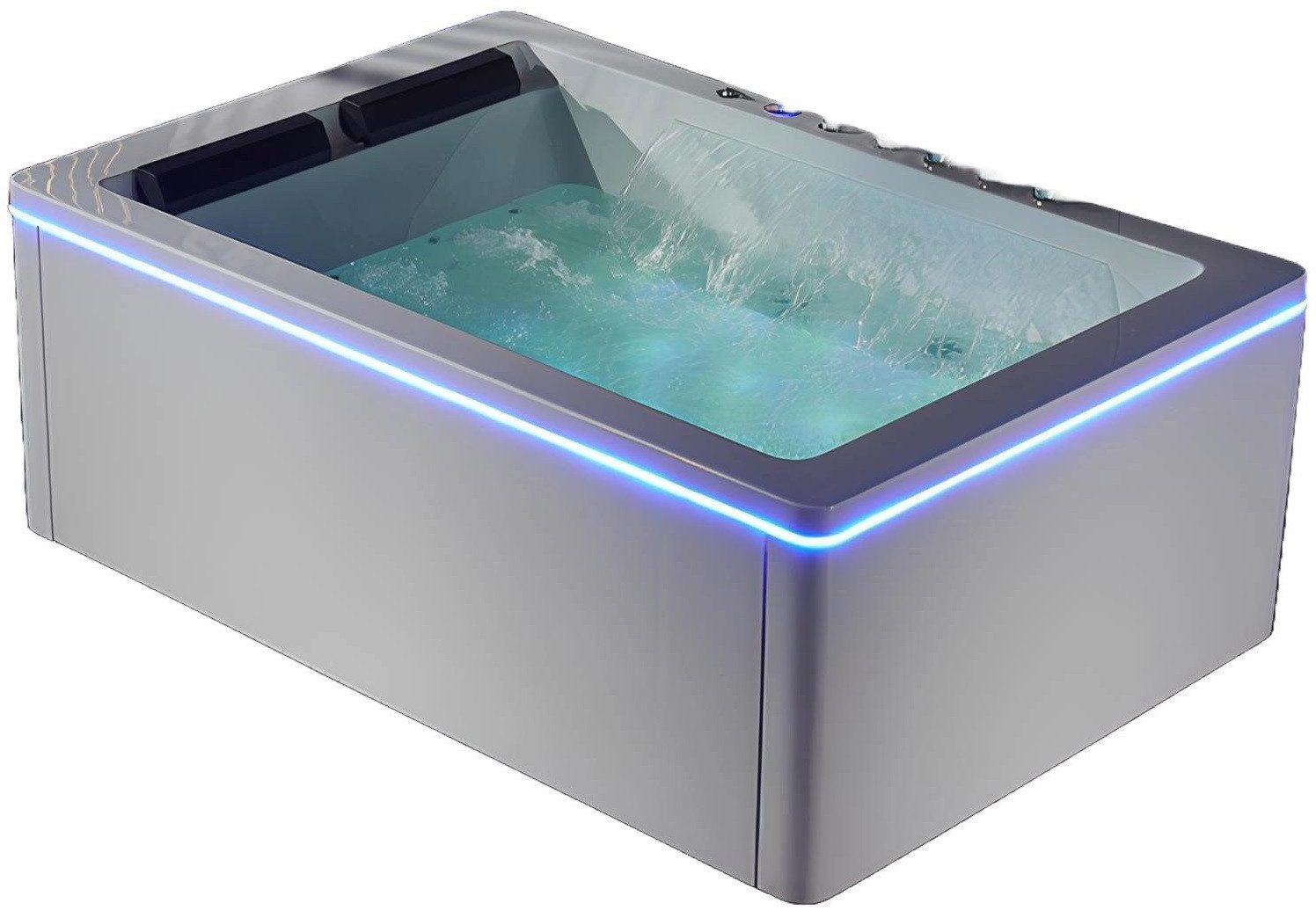 Xlmoebel Whirlpool-Badewanne Whirlpool Eckbadewanne für Zuhause mit Spa-Funktion für 2 Personen, Hergestellt in Europa