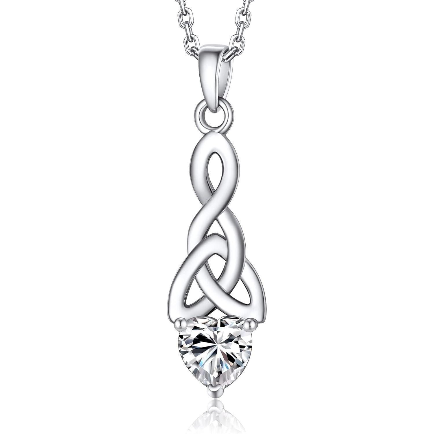 Kreuzkette Kreuz Anhänger Kette Moissanite 1,2 Karat Silber 925 mit Geschenkbox