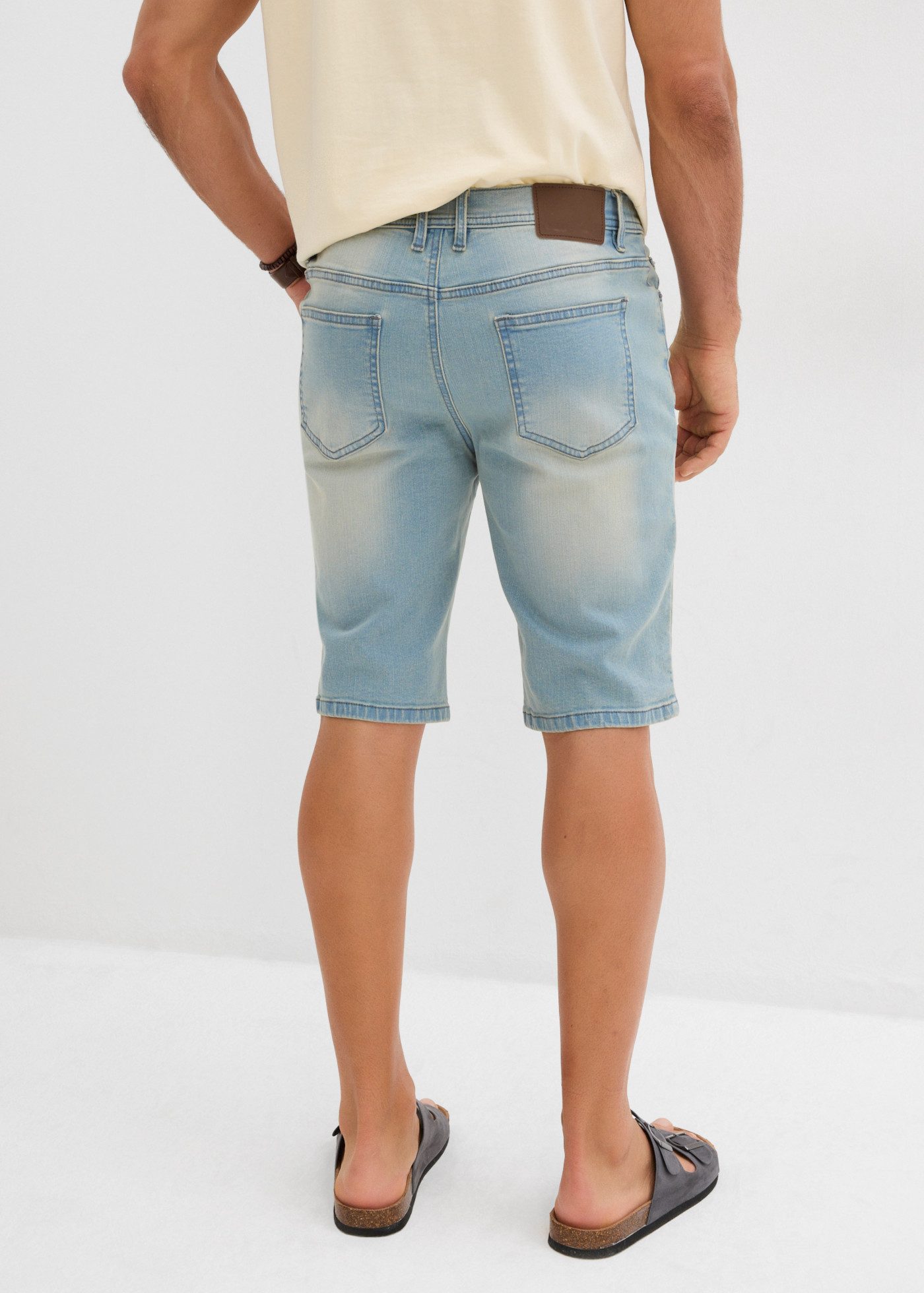 bonprix Bermudas mit Used-Effekt, regular fit, aus hautfreundlicher Baumwolle