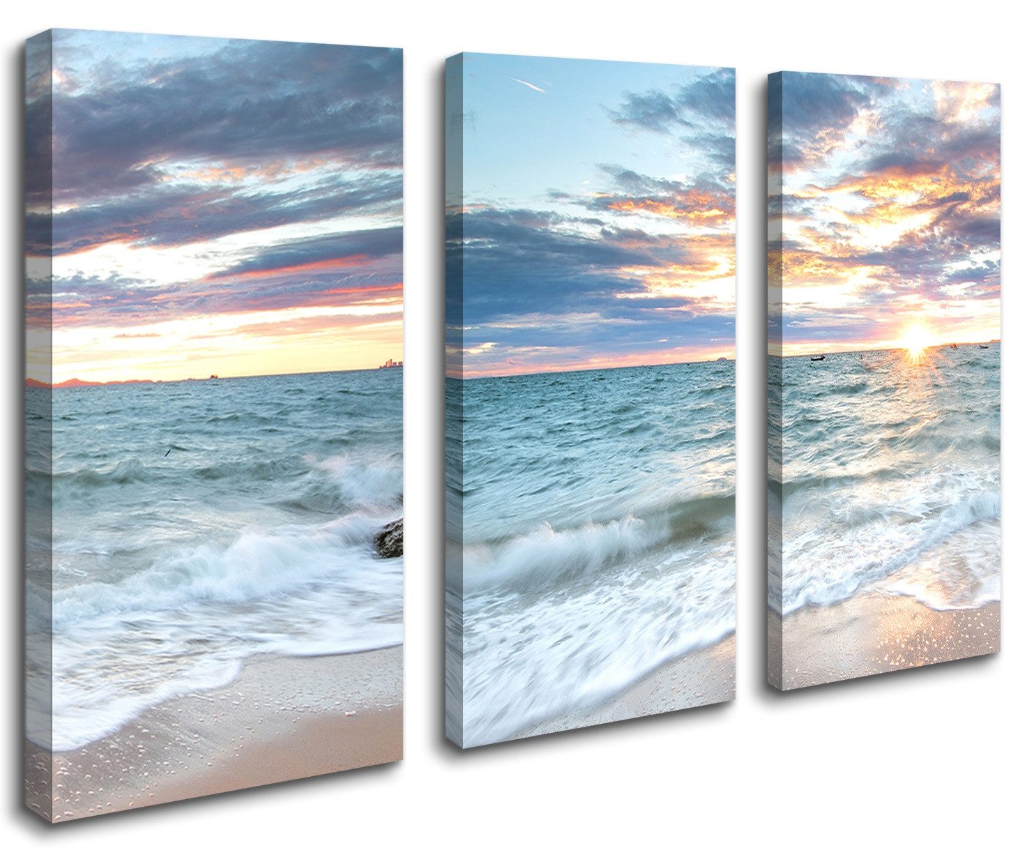 Visario Leinwandbild 3-teiliges Wandbild von Visario, günstig online kaufen