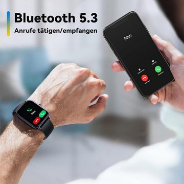 ENOMIR IDW19 Smartwatch (1.8 Zoll, Android/iOS), Smartwatch für Frauen: Bluetooth-Anrufe, 24H Herzfrequenz, wasserdicht