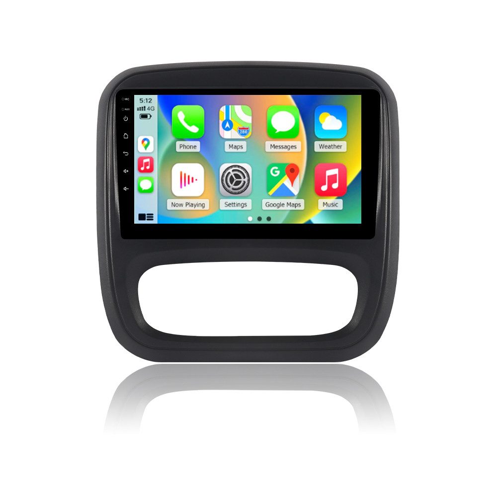 A-Sure CarPlay GPS Für Opel Vivaro B 2014–2019/Nissan NV300/Renault Trafic Autoradio (Digitalradio (DAB), FM, Carplay Android Auto Bluetooth EQ USB GPS Navi WIFI Touchscreen)
