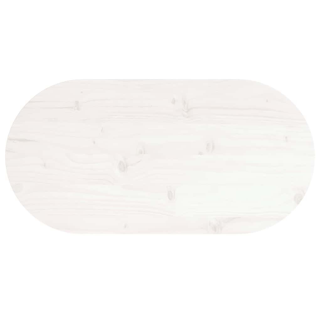 furnicato Tischplatte Massivholz Weiß 60 x 30 x 2,5 cm (1 St) – Bild 5 von 5