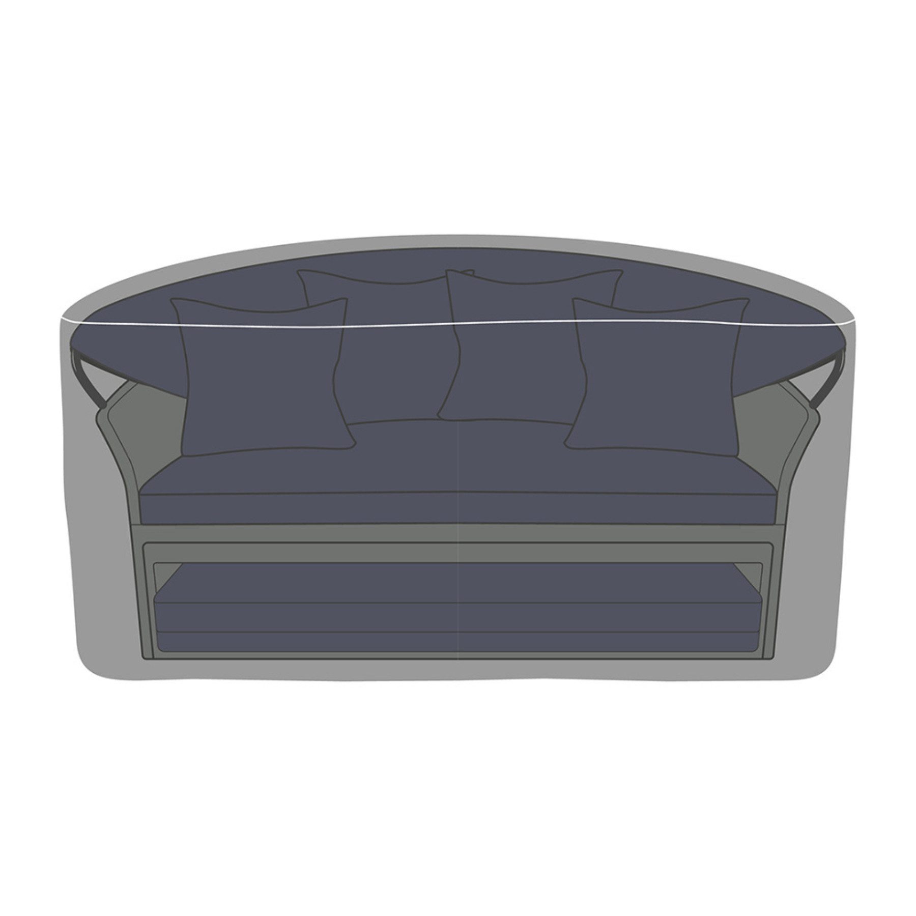 riess-ambiente Gartenmöbel-Schutzhülle PLAYA LIVING 170cm schwarz · wetterf günstig online kaufen