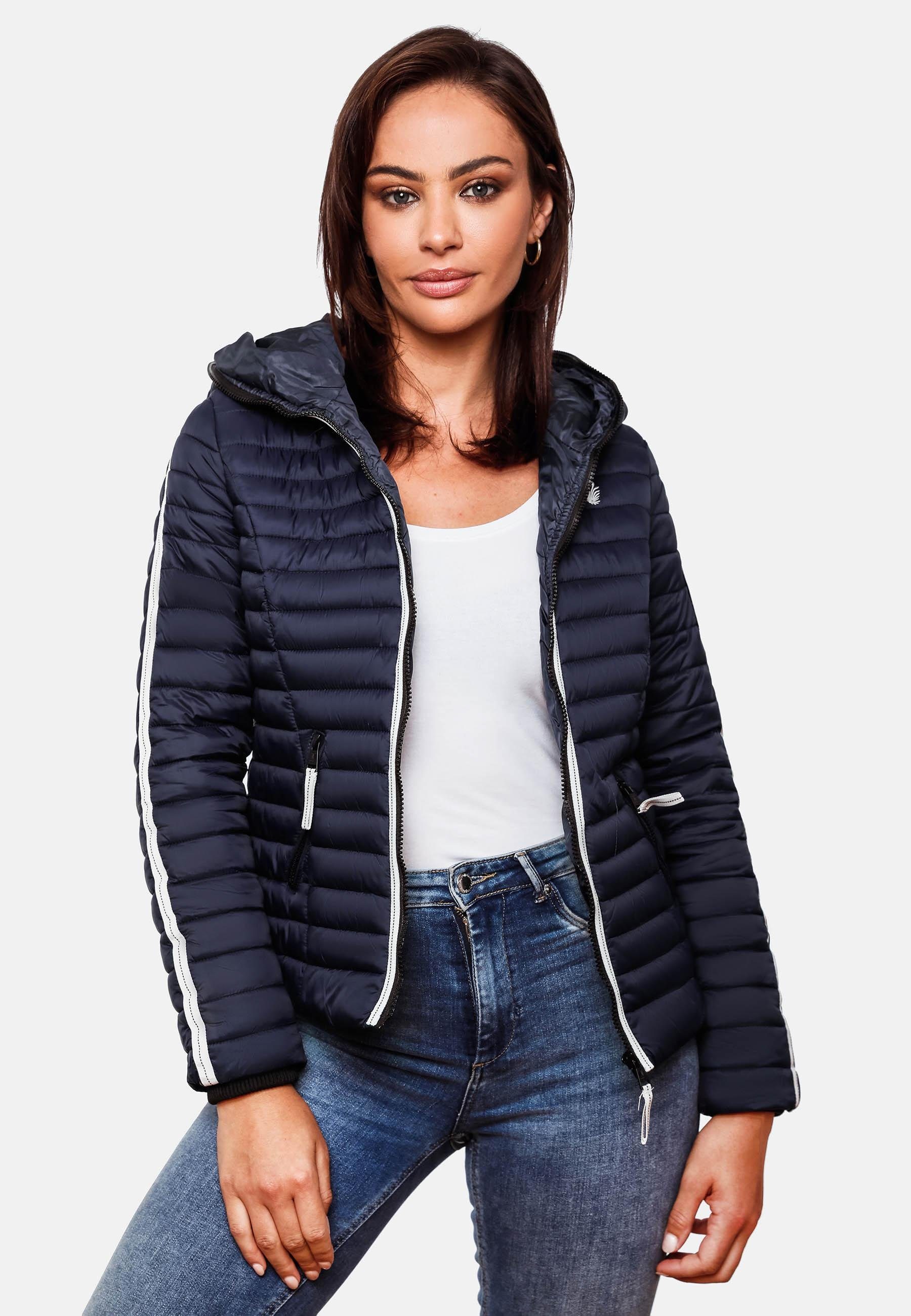 Navahoo Steppjacke Kimuk Prc Kapuze blau Übergangsjacke mit leichte