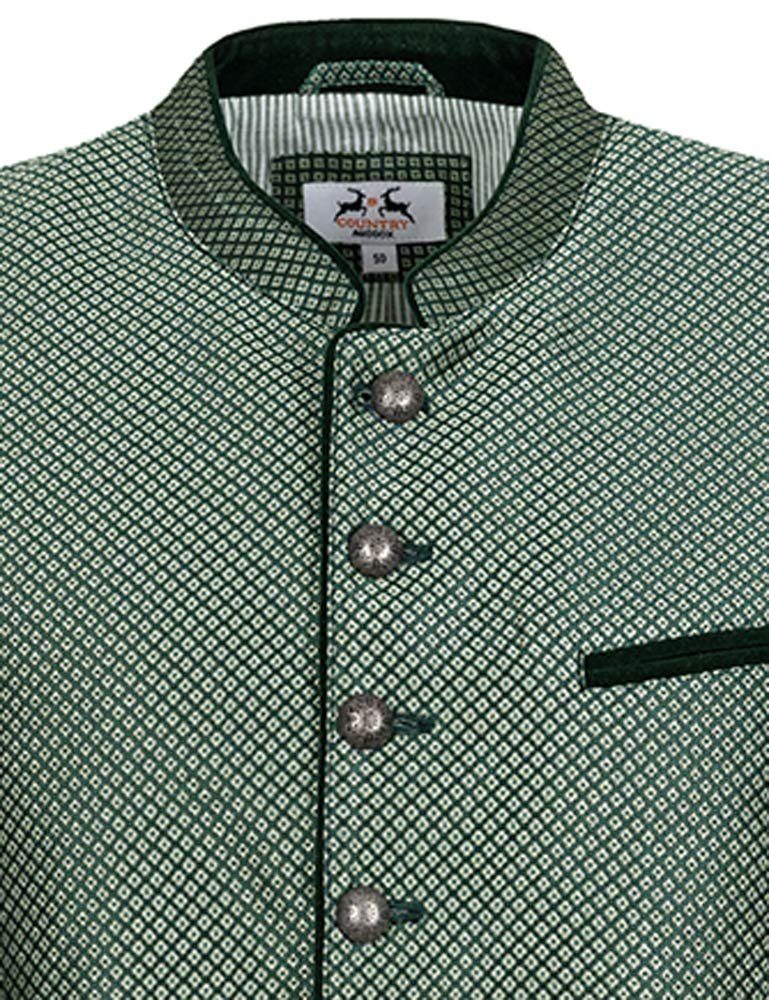 Maddox Trachtenweste Glänzende Herrenweste 'Elbe', Grün günstig online kaufen