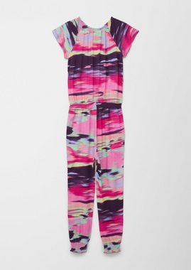 s.Oliver Overall Overall mit abstraktem Print Smok-Detail