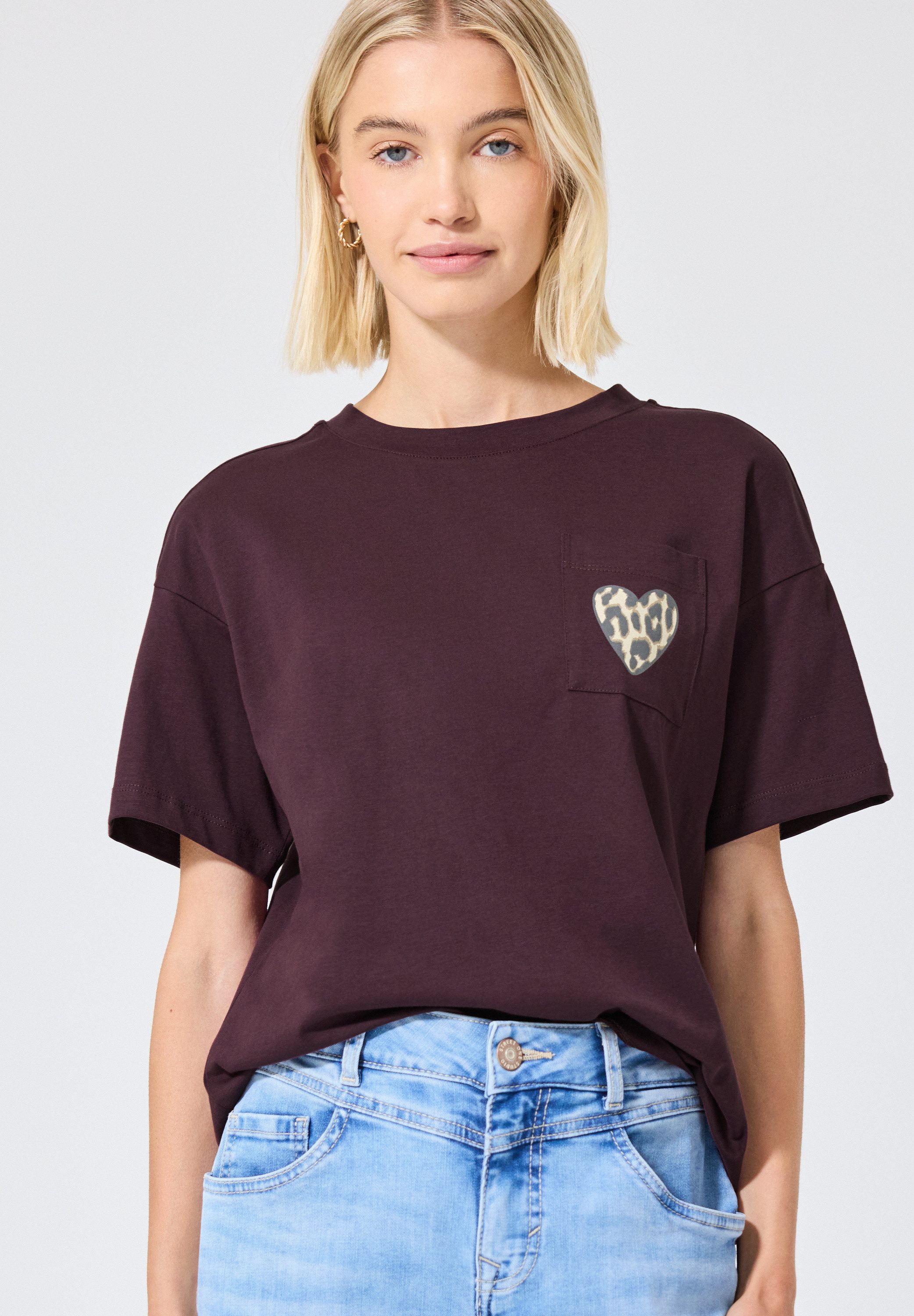 STREET ONE STUDIO T-Shirt mit Brusttasche