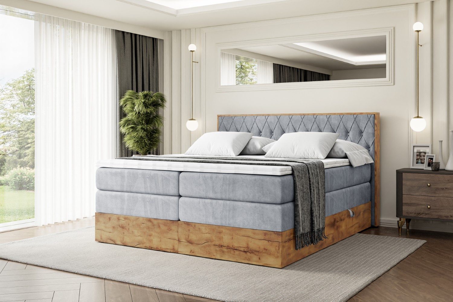 ALTDECOR Boxspringbett LOLLI5 KING (Multipocket-Matratze H4, günstig online kaufen