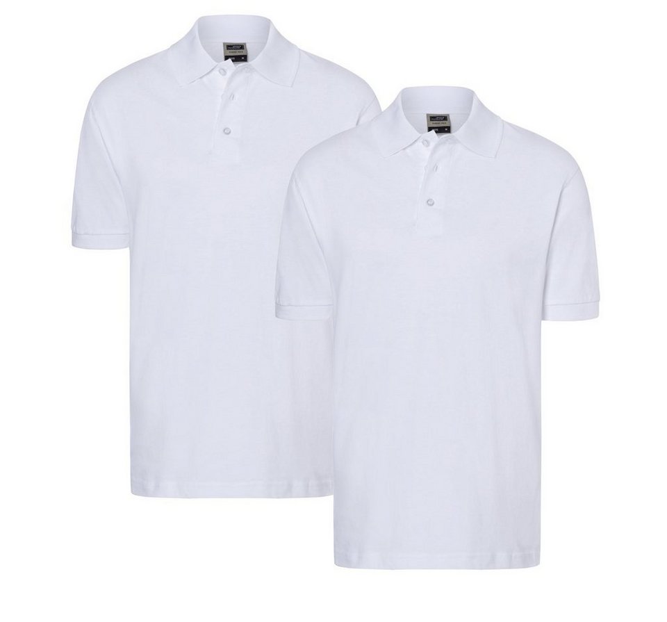 James & Nicholson Poloshirt Feines Herren Piqué-Polohemd mit gestrickten  Bündchen JN070 (Doppelpack, 2er-Pack) Sportlicher Schnitt mit  Seitenschlitzen