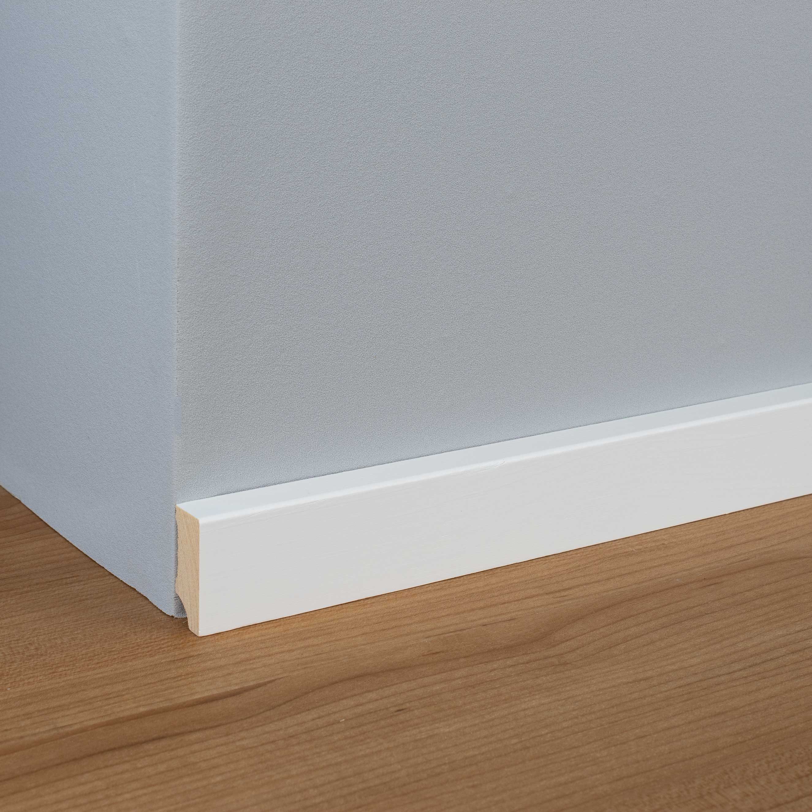 PROVISTON Sockelleiste 16 x 40 x 2400 mm Fußleiste Massivholz Weiß by PROVISTON, L: 240 cm, 1-St.