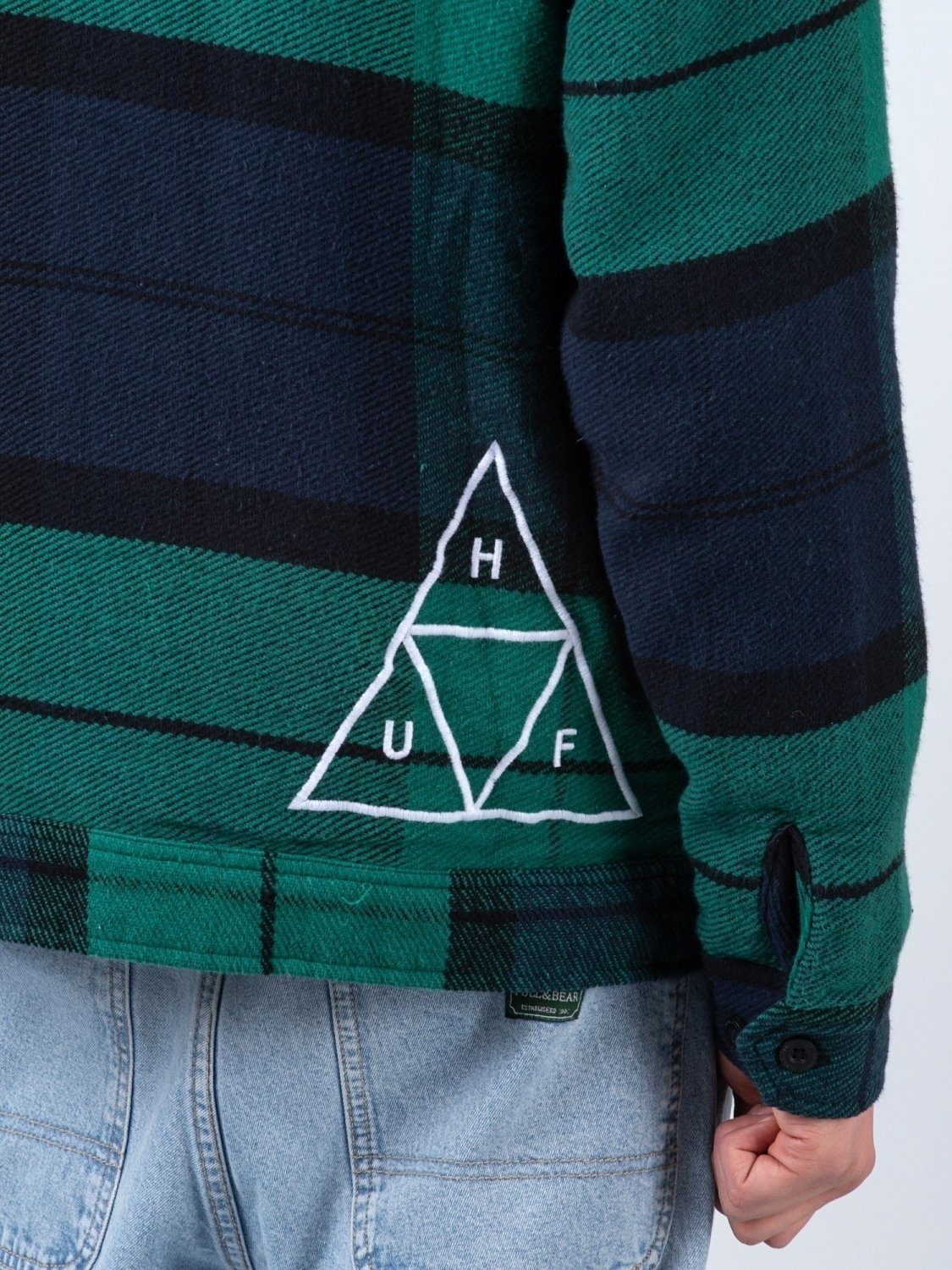 HUF Canvasjacke HUF x Pleasures Blackwatch Work Jacket