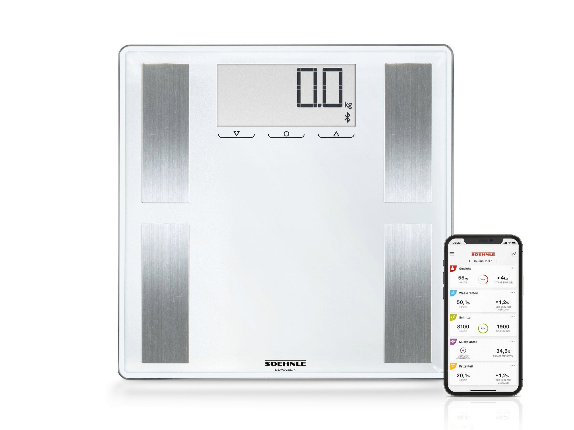 Soehnle Körper-Analyse-Waage Shape Sense Connect 100 mit Bluetooth®