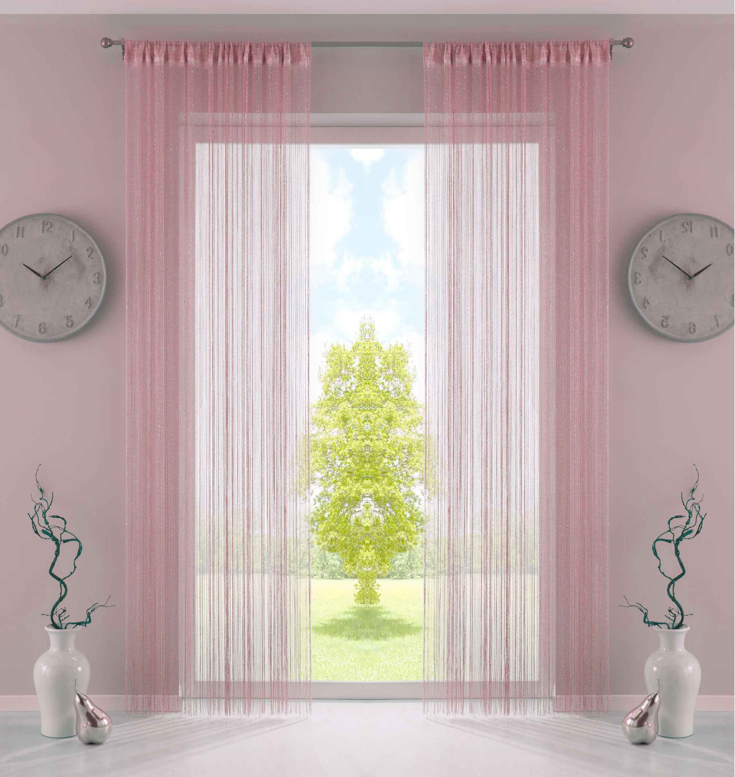 Gardinenbox Gardine (2 St), Kräuselband, transparent, Fadengardine Tunneldu günstig online kaufen