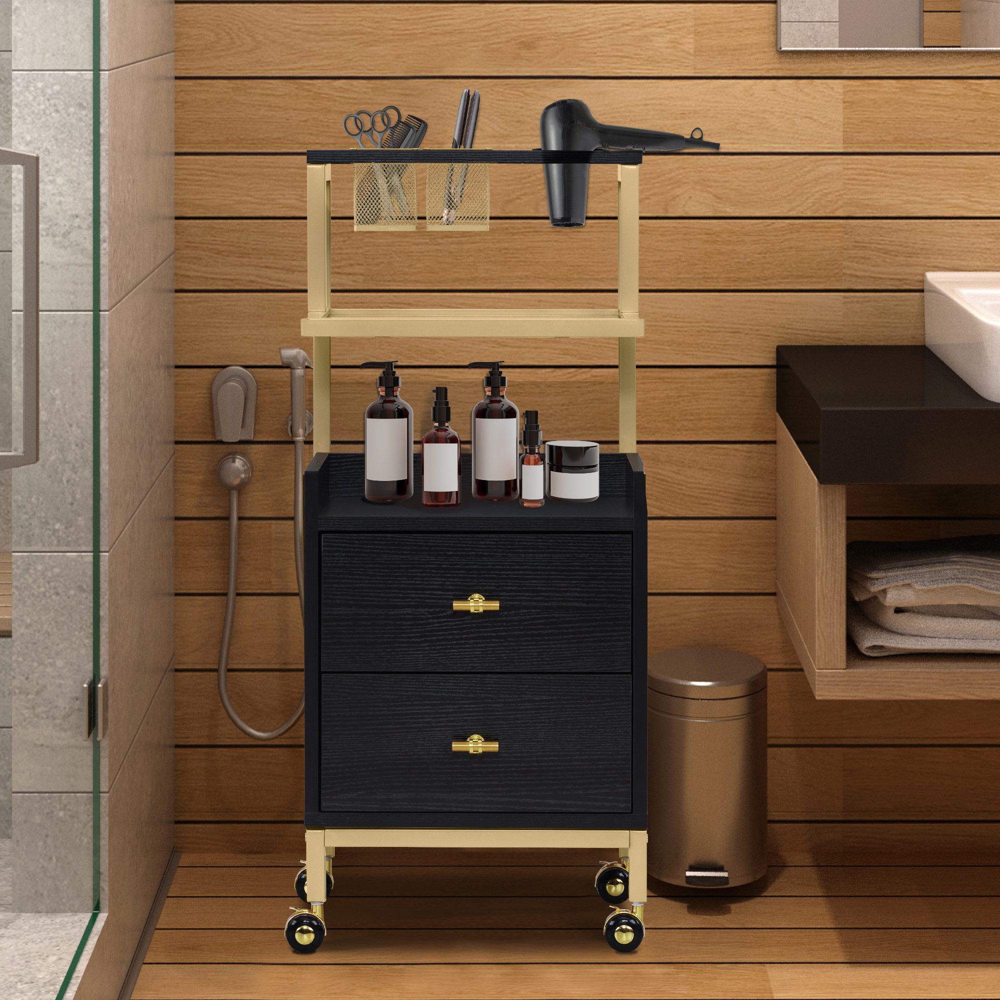 Barberpub Servierwagen BarberPub Friseurwagen, Rollwagen Servierwagen, günstig online kaufen