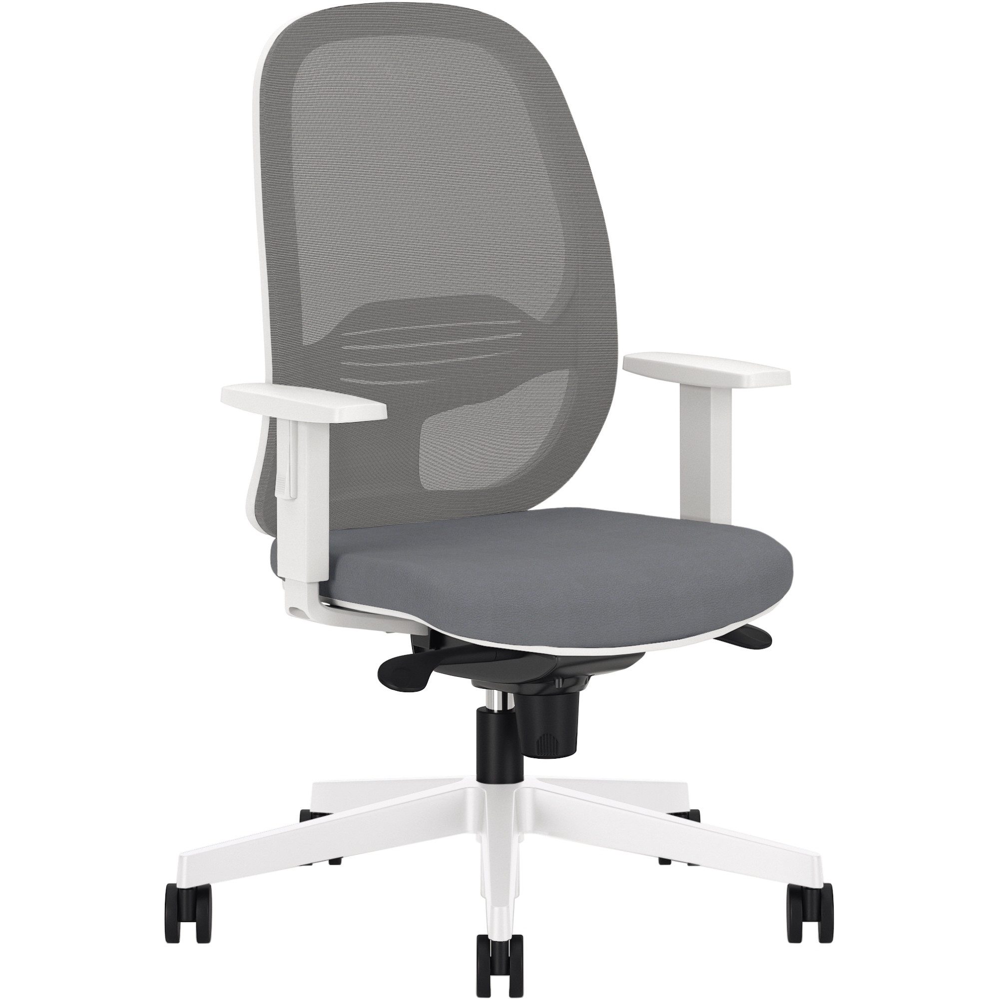 Nowy Styl Drehstuhl Bürodrehstuhl Eggy Armlehne weiß/grau