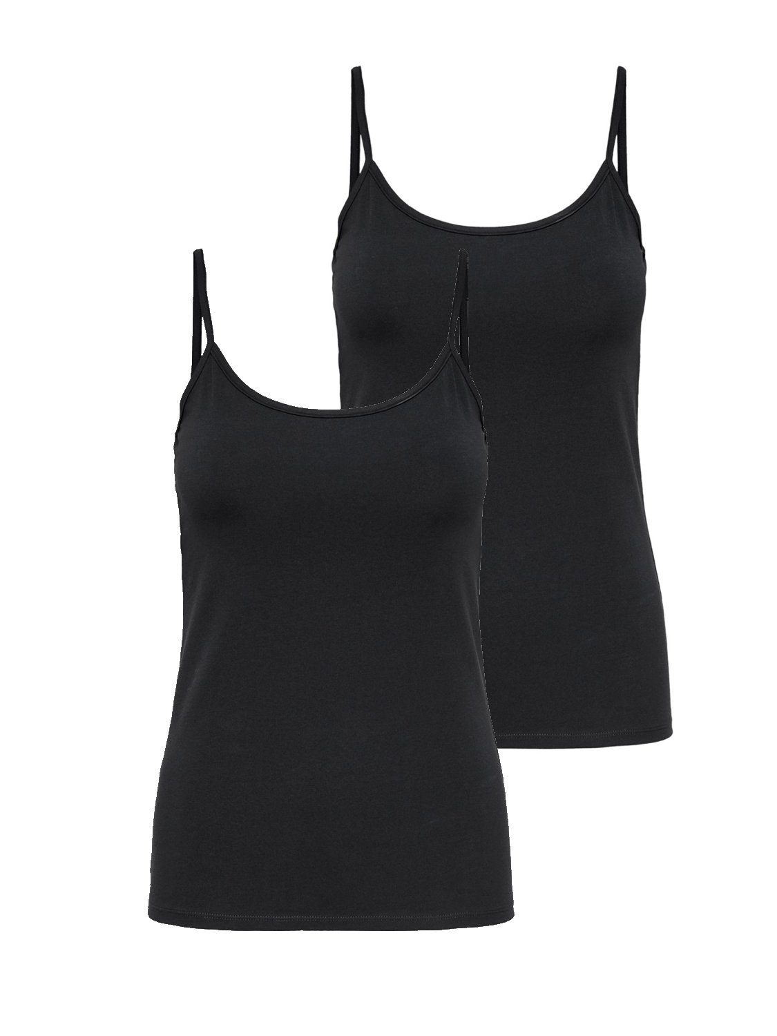 Spaghettitop Only Damen 2er-Pack Tank-Top Oberteil verschiedene Träger Unterhemd