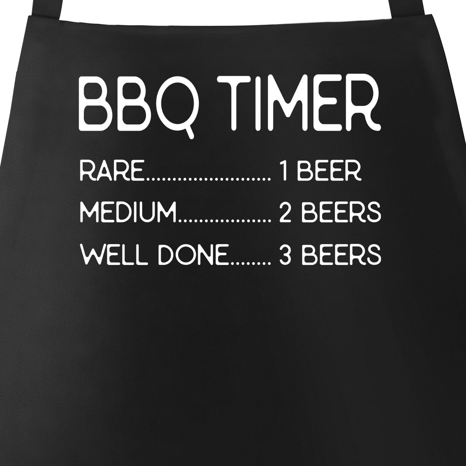 MoonWorks Grillschürze Grill-Schürze für Männer mit Spruch Grillschürze BBQ Timer Bier Baumwoll-Schürze Küchenschürze Moonworks®, mit kreativem Aufdruck
