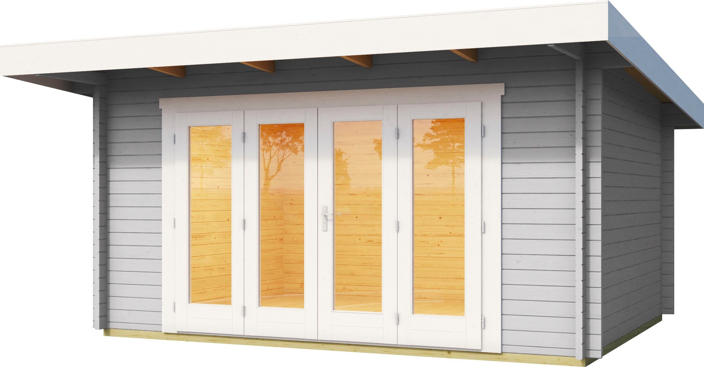 LASITA MAJA Gartenhaus SUSSEX, BxT: 410x320 cm, (Set, inkl. Fussbodenbretter zum verlegen)