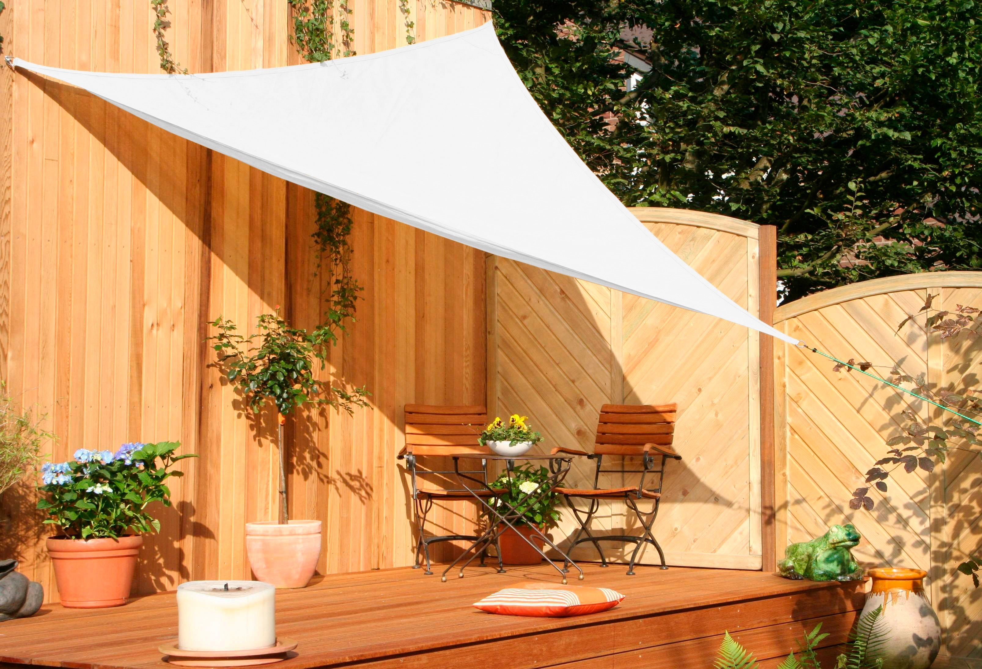 Floracord Sonnensegel Dreieck, B: 360 cm, cremeweiß