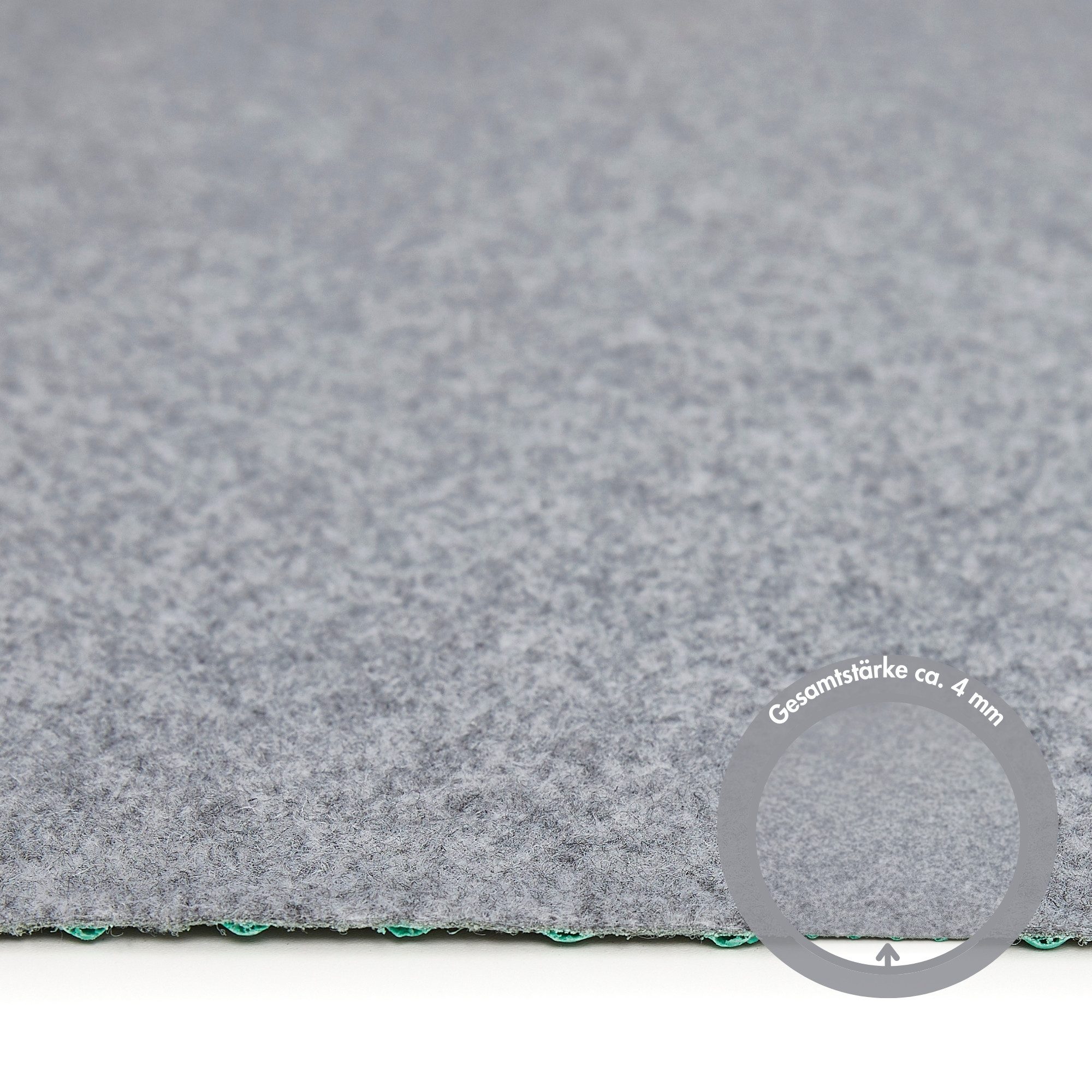 Andiamo Kunstrasen Field, Gesamthöhe 4 mm, Made in Belgium, rechteckig, für Balkon & Terrasse, mit Drainage-Noppen, Nadelfilz-Optik