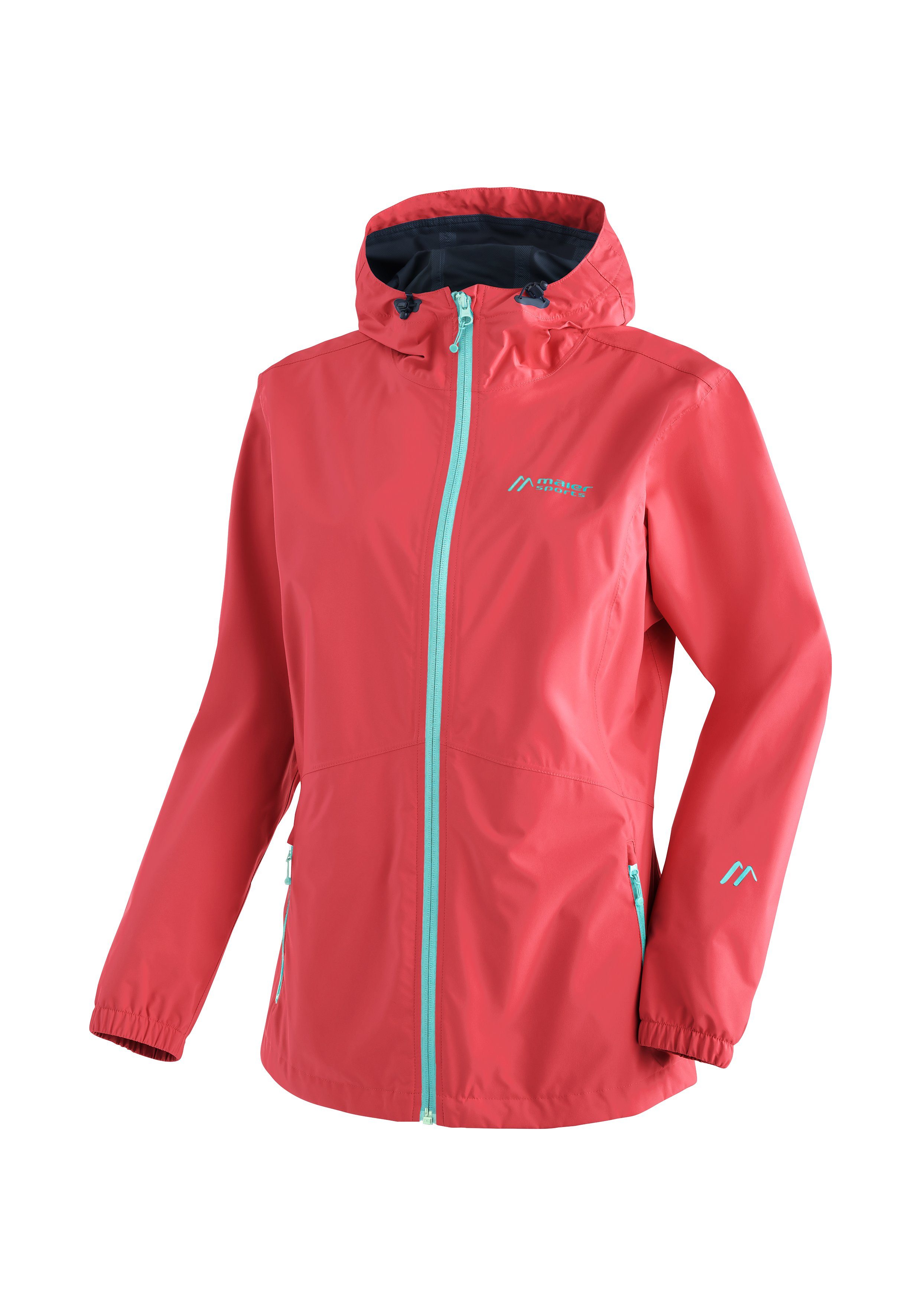 Maier Sports Funktionsjacke Tind Eco W Minimalistische 2,5-Lagen-Jacke für Wanderungen und Touren hellrot