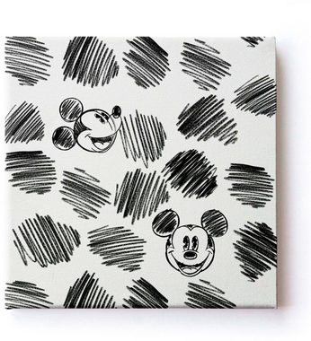 Disney Leinwandbild Leinwandbilder Set of 3 Mickey Mouse Sketch 3/30x30cm, (Packung, 3 St)