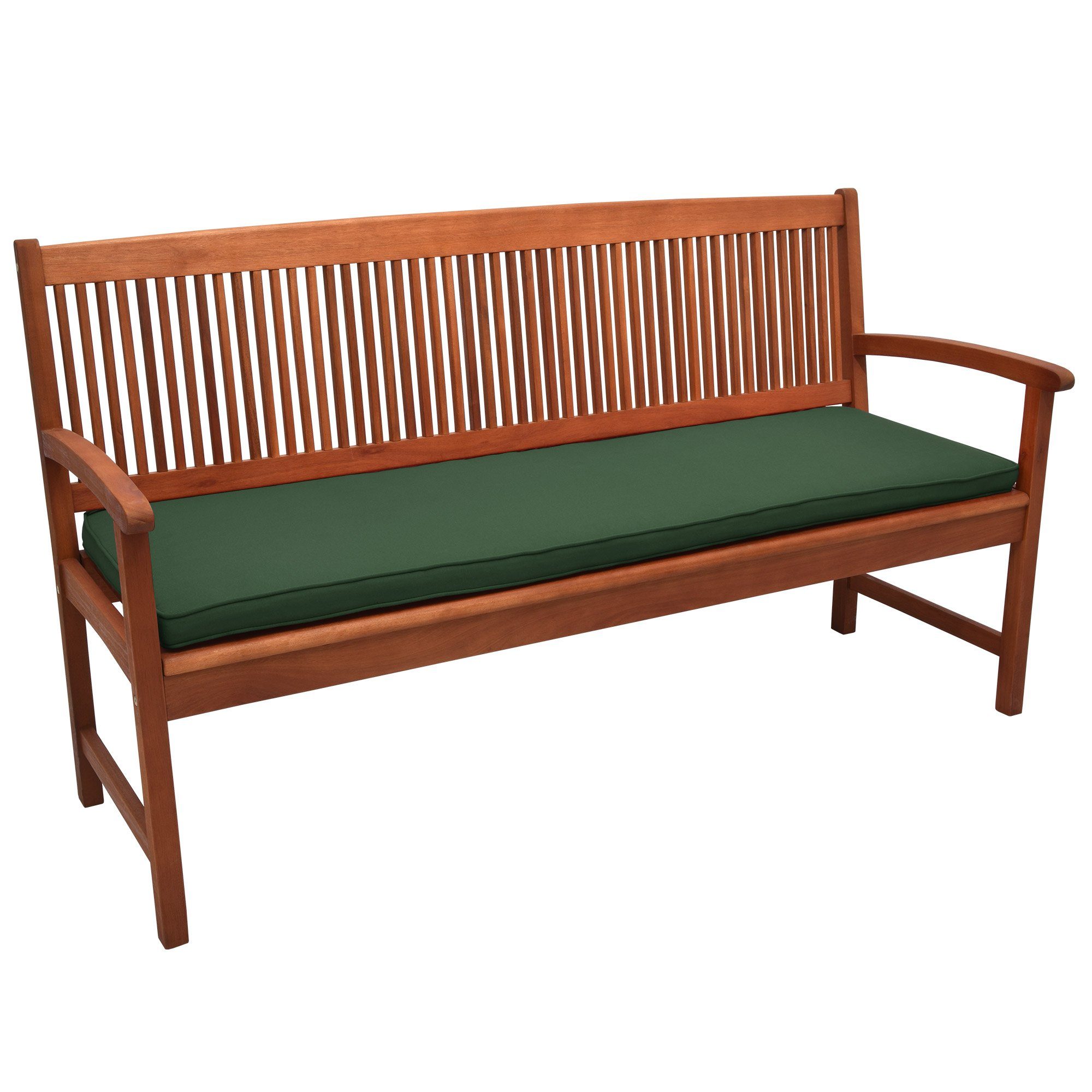 Beautissu Bankauflage Loft BK Auflage Bankkissen Sitzkissen, 100x48x5cm Dunkelgrün, Sitzkissen für Gartenbank Polster Auflage Gartenmöbel Polsterauflage