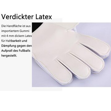 GelldG Torwarthandschuhe Torwarthandschuhe mit Fingersave, Fußballhandschuhe, 4mm Latex