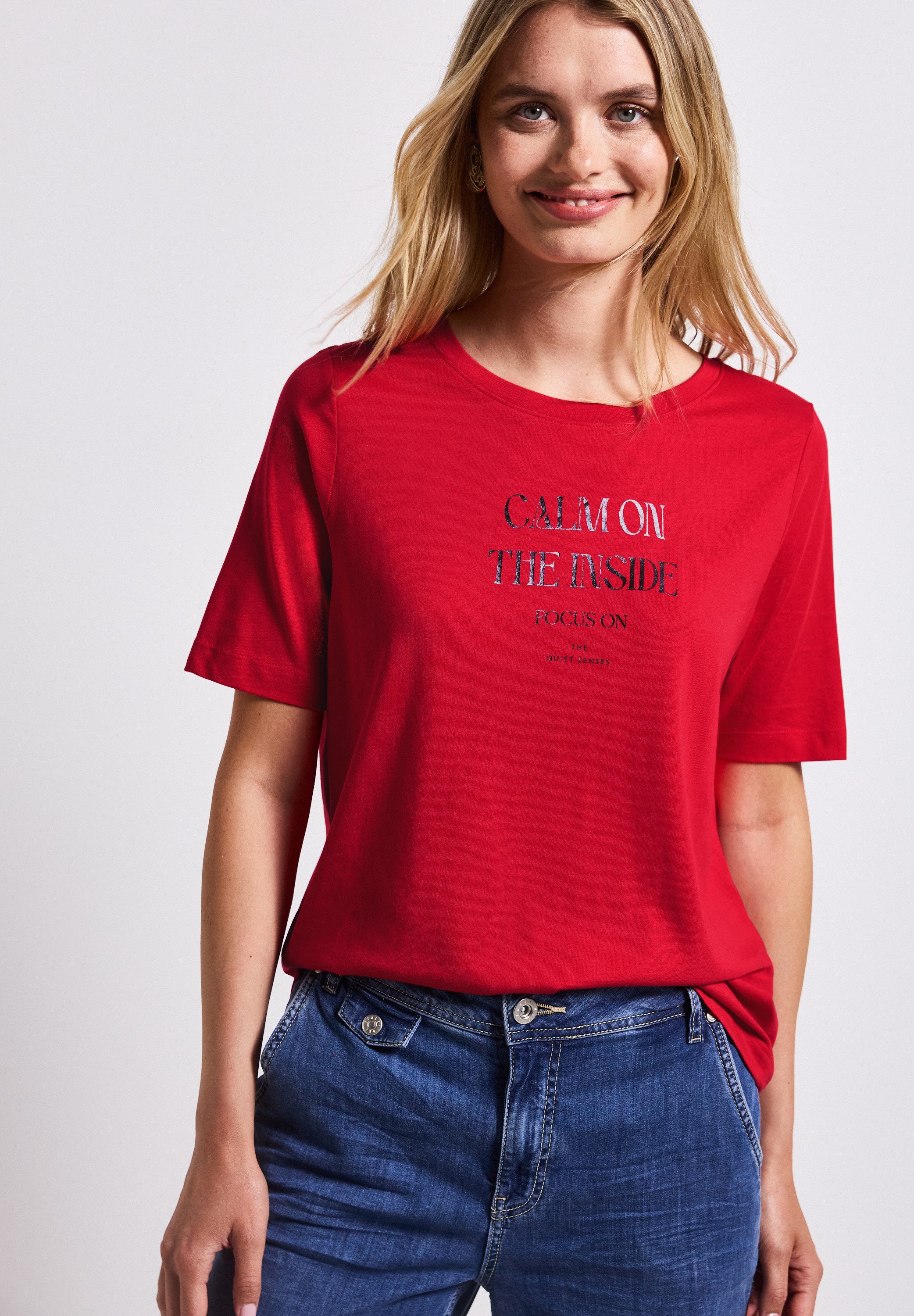 STREET ONE T-Shirt mit Schriftzug günstig online kaufen
