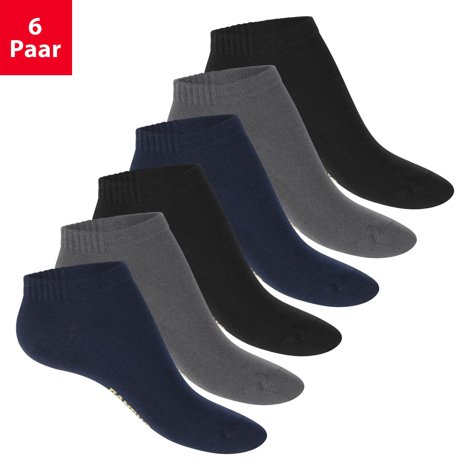 Kurzsocken Damen Sneaker Socken (6 Paar) Soft Viskose