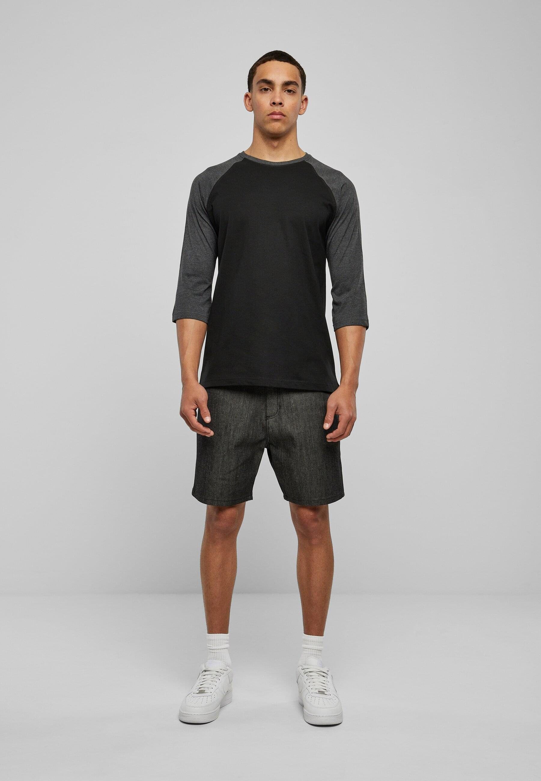 Tee 3/4 URBAN Sleeve Herren black/charcoal CLASSICS T-Shirt (1-tlg) Contrast Raglan