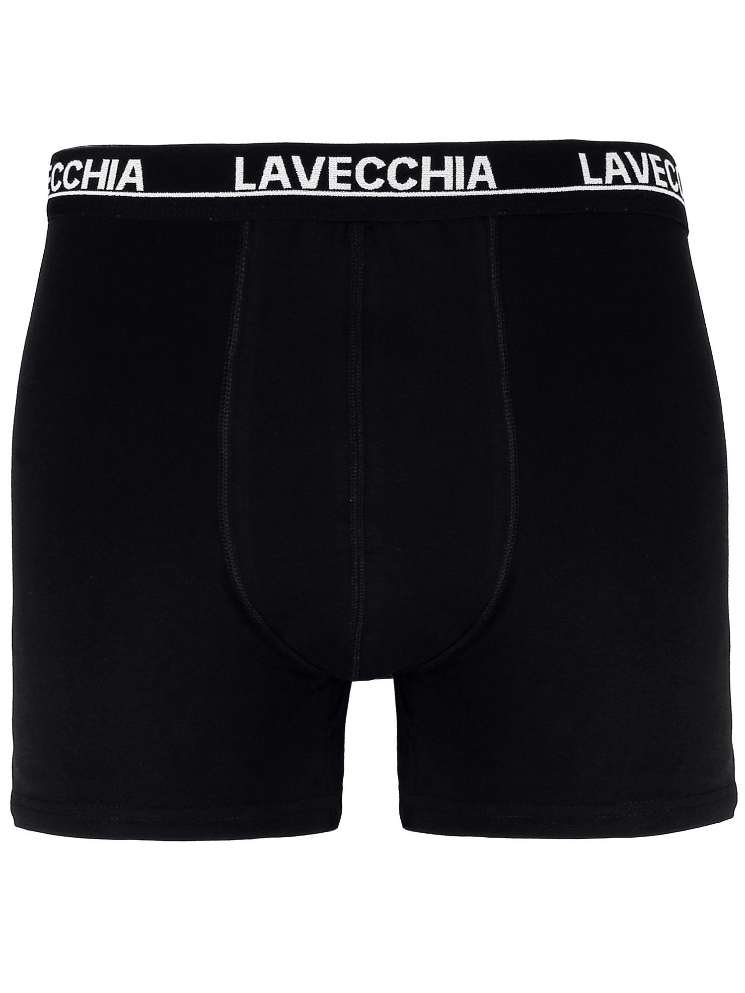 Logoschriftzug Boxershorts Lavecchia am Retroshorts (Packung, Bund schwarz FL-1020 mit Übergrößen Herren 3-St)