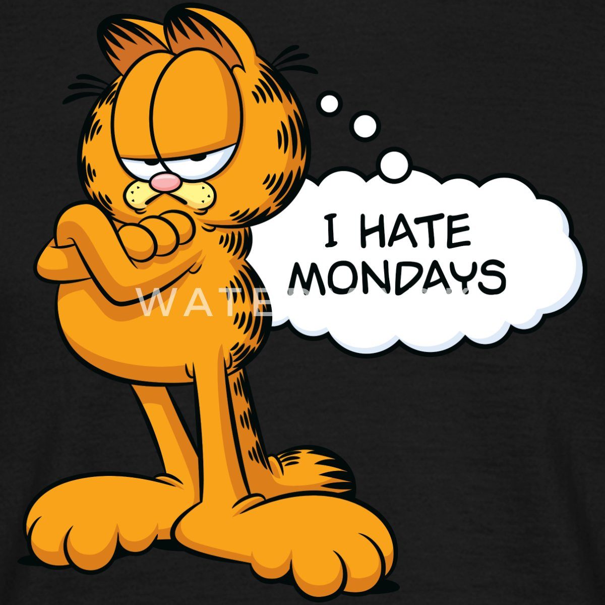 Spreadshirt T-Shirt Garfield Ich Hasse Montage Mondays Montag Männer T-Shirt (1-tlg)