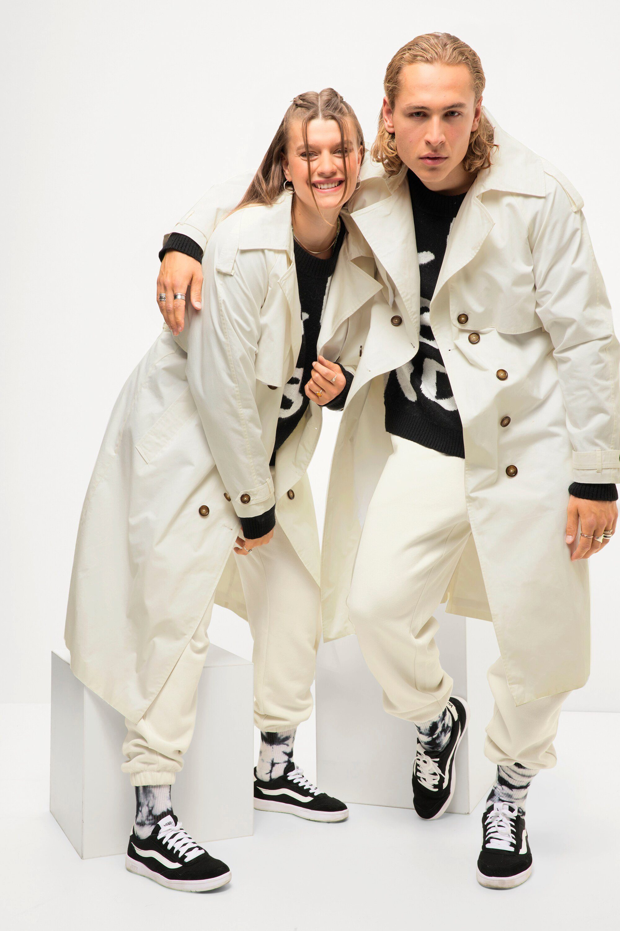 Studio Untold Wintermantel Trenchcoat oversized Reverskragen günstig online kaufen