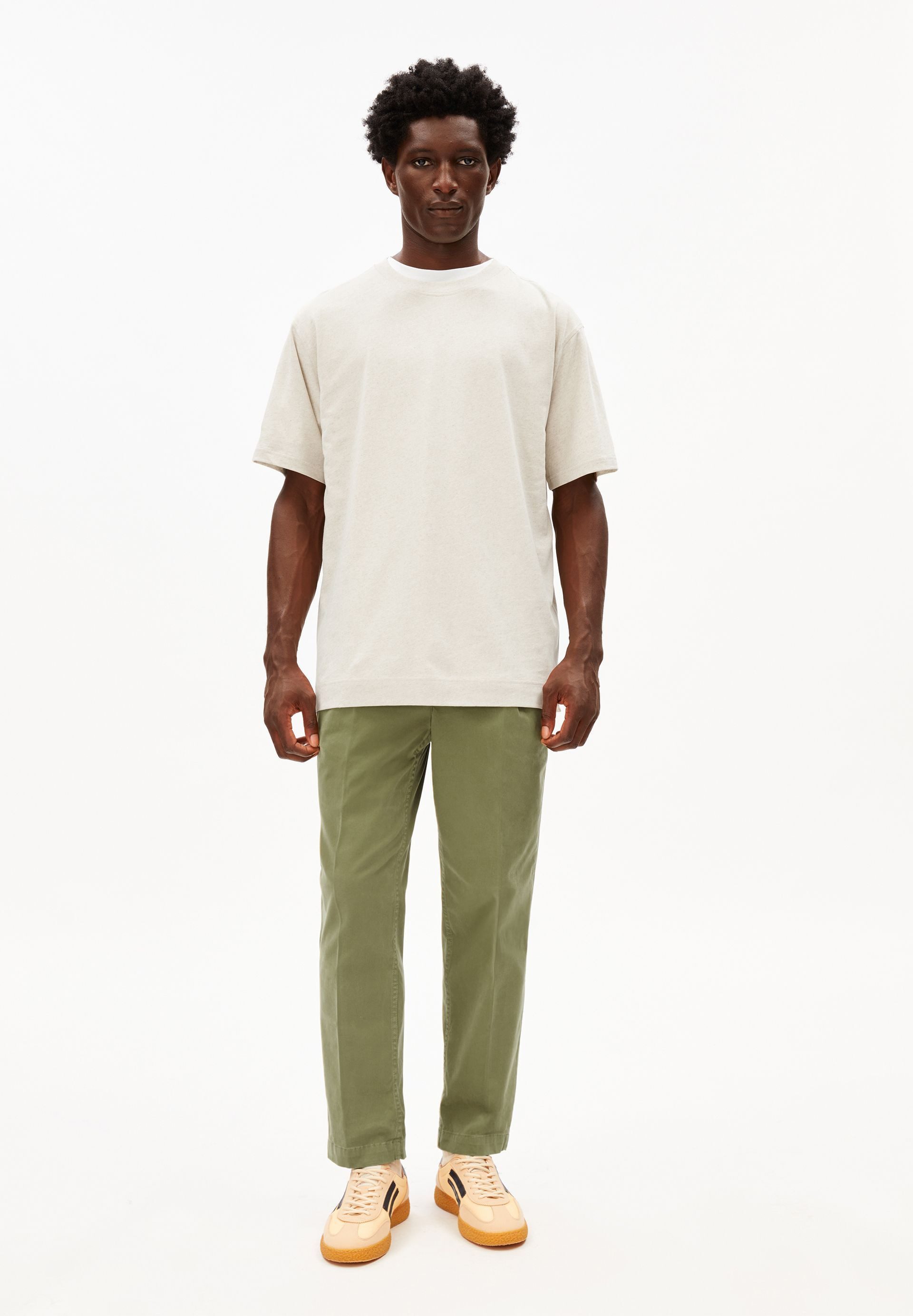 Armedangels T-Shirt MAARKOS LINEN T-Shirt aus Baumwoll-Leinen-Mix Relaxed Fit