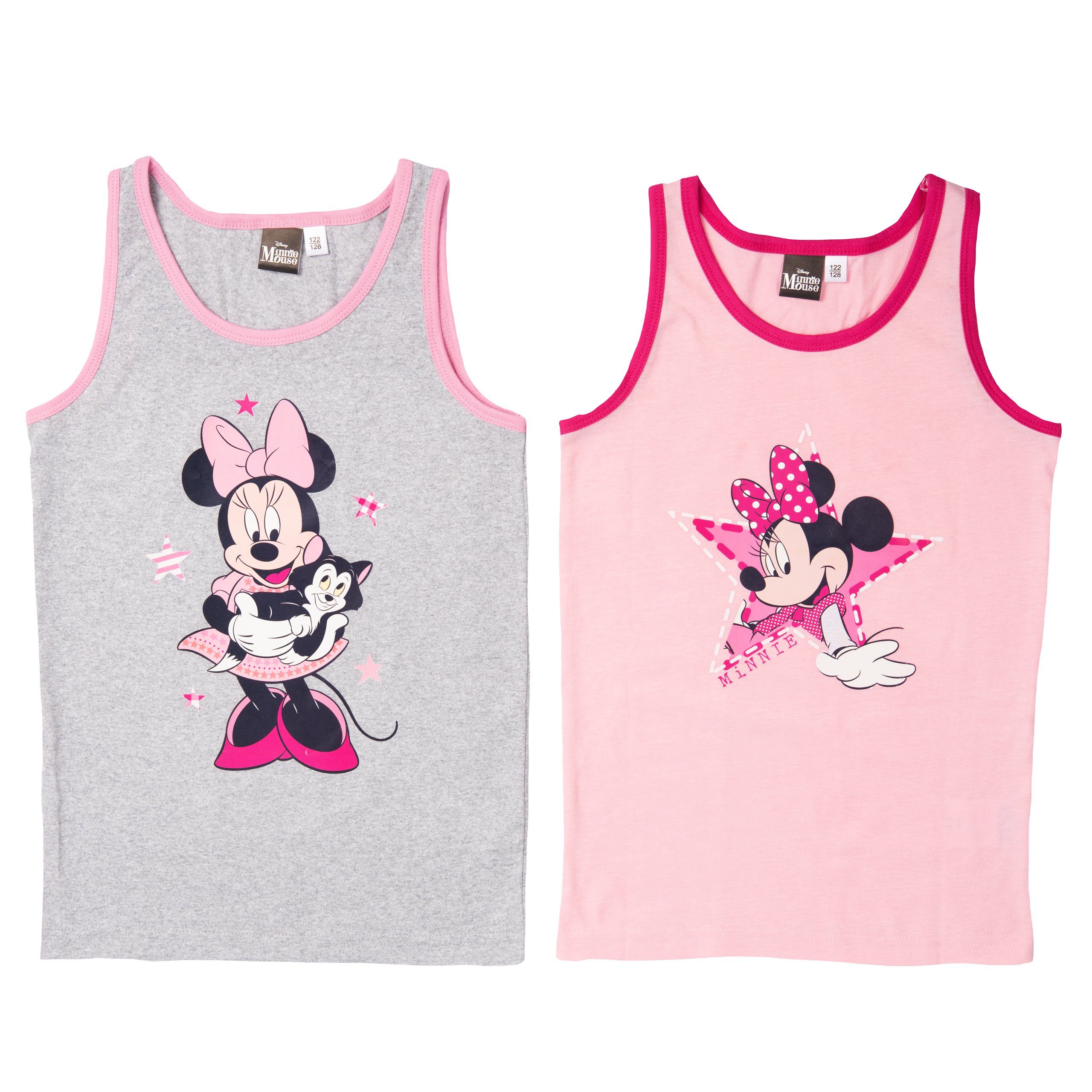 Labels® Disney Mouse Grau/Rosa (2er Minnie United Unterhemd - für Mädchen Unterhemd Pack)