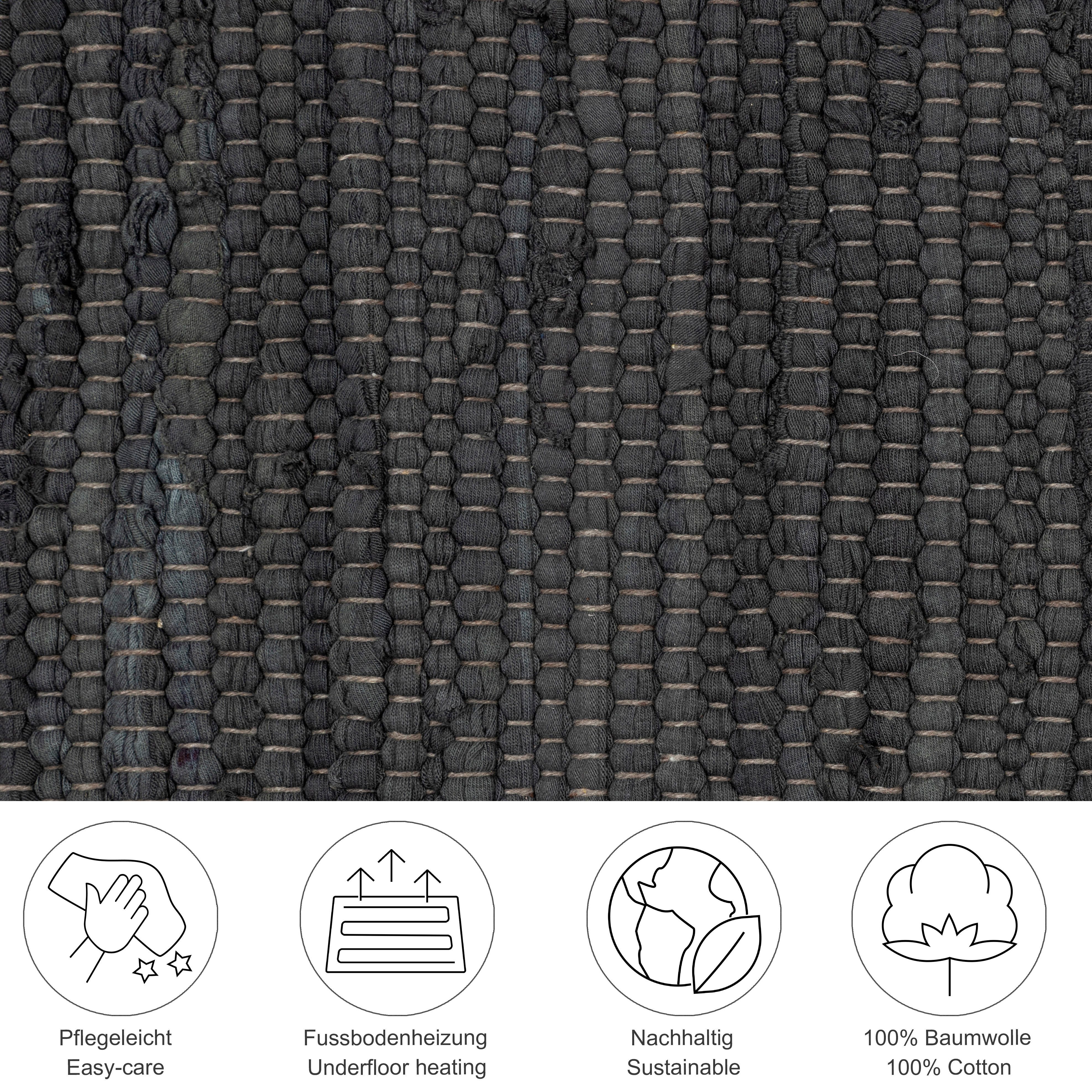 THEKO Teppich Happy Cotton, rechteckig, Höhe: günstig online kaufen