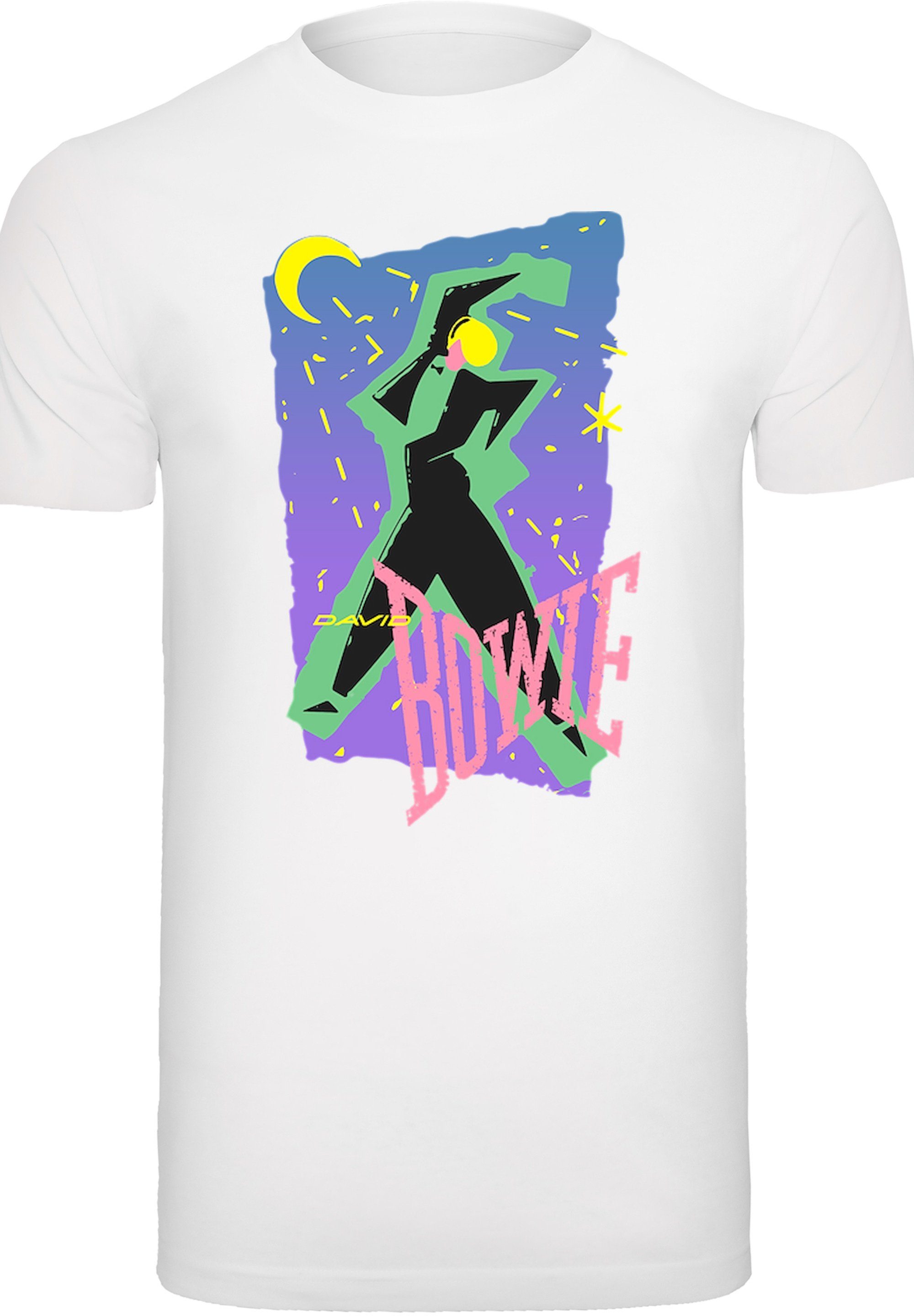 Moonlight T-Shirt weiß F4NT4STIC David Print Bowie Dance