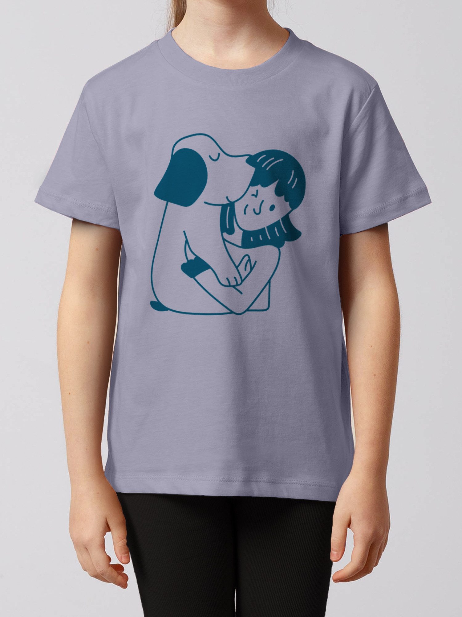 T-Shirt Mädchen und Hund