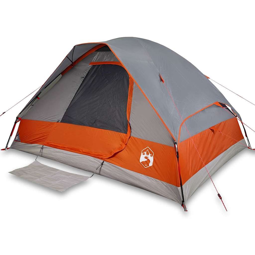 vidaXL Kuppelzelt Kuppel-Campingzelt 4 Personen Grau günstig online kaufen